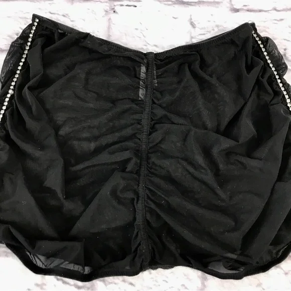 Victoria’s Secret Sheer Shirred Garter and Rhinestone Pin-up‎ Skirt NWOT